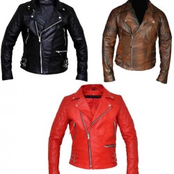 New Men's Classic Diamond Quilted Leather Jacket