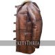 Dark Knight Rises Bane Real Shearling Genuine Leather Trench Coat / Jacket