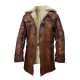 Dark Knight Rises Bane Real Shearling Genuine Leather Trench Coat / Jacket