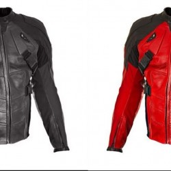 New Men's Deadpool Motorcycle Leather Jacket