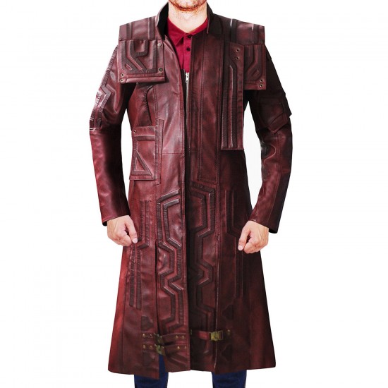 Guardian Of The Galaxy Volume 2 Chris Pratt Star Lord Leather Trench Coat