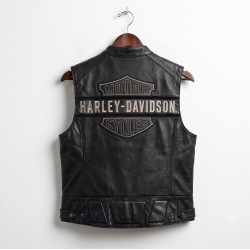 WWF Bill Goldberg Vintage Look Men's Harley Davidson Passing Link Leather Vest
