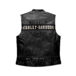 WWF Bill Goldberg Vintage Look Men's Harley Davidson Passing Link Leather Vest