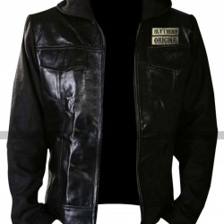 Harry Potter Death Eaters Of Azkaban Black Leather Hoodie Jacket Harry Potter Death Eaters Of Azkaban Black Leather Hoodie Jacket