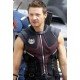 Jeremy Renner Hawkeye Vest  in brown and black color leather