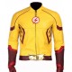 The Flash Tv Series Kid Leather Jacket With Flash Logo on The Front.