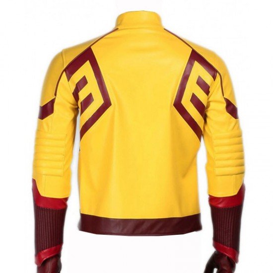 The Flash Tv Series Kid Leather Jacket With Flash Logo on The Front.