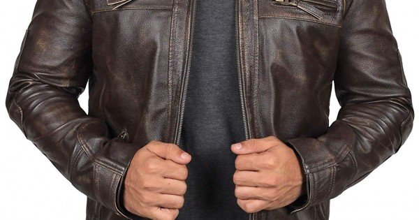 Men's Brown Genuine Lambskin Leather Jacket | JacketsThreads
