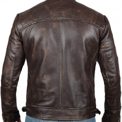Men's Brown Genuine Lambskin Motorcycle Leather Jacket Men's Brown Genuine Lambskin Motorcycle Leather Jacket