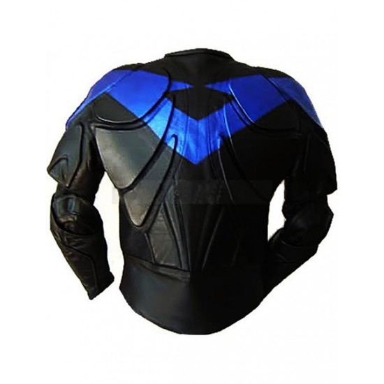 New Mens NightWing Motorcycle Leather Jacket