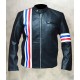 Peter Fonda Easy Rider Leather Jacket With USA Flag On The Back Side.