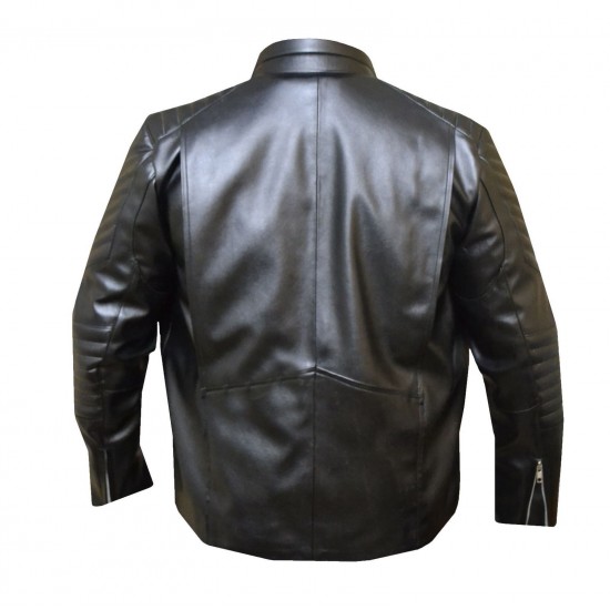 The Punisher Thomas Jane Frank Castle Leather Jacket With Skull Logo on the Front.