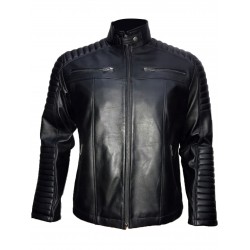 Sheepskin Leather Men's Diamond Quilted Jacket