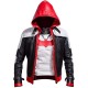 Batman Arkham Knight Red Hood Costume and a batman logo on the inner side of the vest