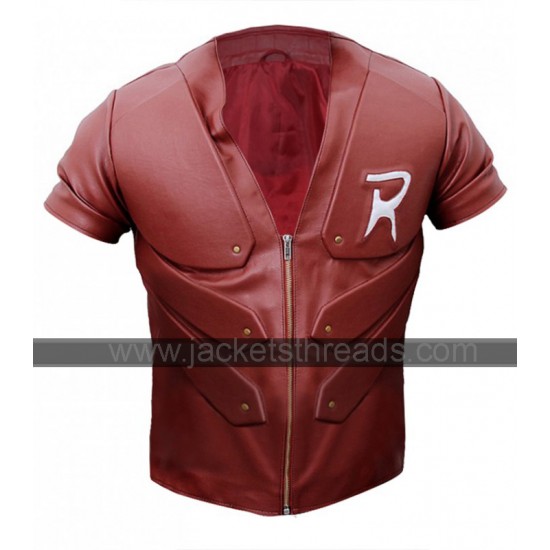 Batman Arkham City Red Robin Vest Costume With Robin Logo.