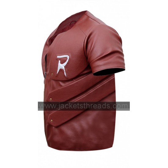 Batman Arkham City Red Robin Vest Costume With Robin Logo.