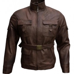 Star Wars Luke Skywalker Brown Leather Jacket