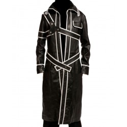 Sword Art Online Kirito Costume Cosplay Black Leather Jacket Sword Art Online Kirito Costume Cosplay Black Leather Jacket