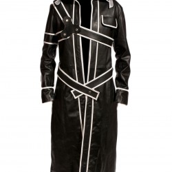 Sword Art Online Kirito Costume Cosplay Black Leather Jacket