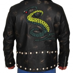 Fallout Tunnel Snakes Rule Black Leather Jacket
