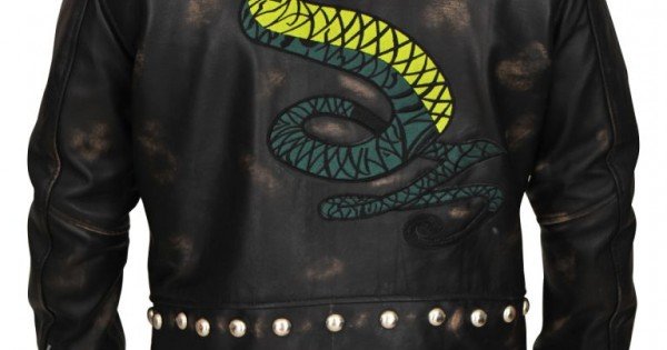 Luca Designs Tunnel Snakes Rule Fallout Leather Motorcycle Jacket - 4XL / Vegan Leather