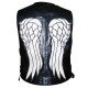 The Walking Dead Daryl Dixon Leather Vest and Angel Wings on the Back side.