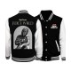 Juice Wrld Black & White Varsity Jacket Juice Wrld Black & White Varsity Jacket front view varsity jacket