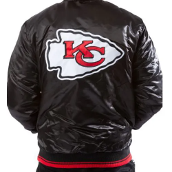 Kansas City Chiefs Black Satin Jacket Kansas City Chiefs Black Satin Jacket