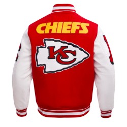 Kansas City Chiefs Mashup Rib Varsity Wool/Leather Jacket Kansas City Chiefs Mashup Rib Varsity Wool/Leather Jacket