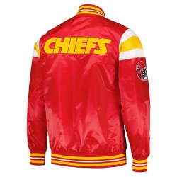Kansas City Chiefs Red and Gold Varsity Satin Jacket Kansas City Chiefs Red and Gold Varsity Satin Jacket
