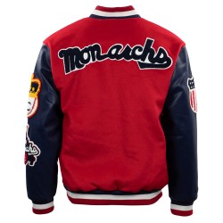 Kansas City Monarchs Red and Navy Varsity Jacket Kansas City Monarchs Red and Navy Varsity Jacket