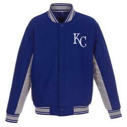 Kansas City Royals Accent Varsity Royal Wool Jacket Kansas City Royals Accent Varsity Royal Wool Jacket