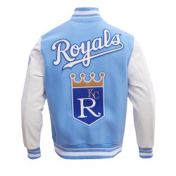 Kansas City Royals Retro Classic Blue Wool Varsity Jacket Kansas City Royals Retro Classic Blue Wool Varsity Jacket
