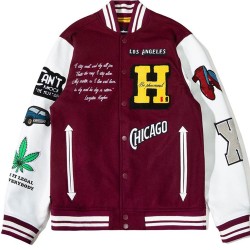 BlackAF Kenya Barris Maroon Wool Letterman Jacket BlackAF Kenya Barris Maroon Wool Letterman Jacket