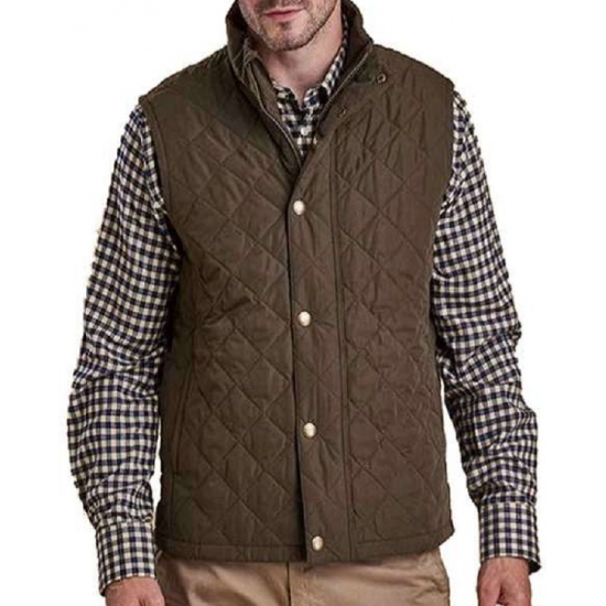 Kevin Costner Yellowstone John Dutton Brown Quilted Vest