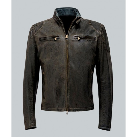 Knight Man Brown Distress Leather Jacket Knight Man Brown Distress Leather Jacket