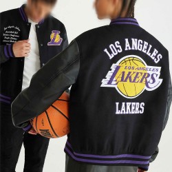 LA Lakers Basketball Black Varsity Jacket LA Lakers Basketball Black Varsity Jacket