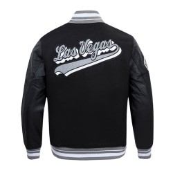 Las Vegas Raiders Script Tail Classic Rib Varsity Jacket