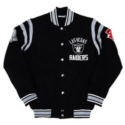 Las Vegas Raiders Tailback Black Varsity Jacket