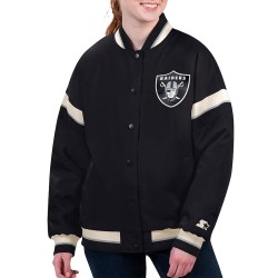 Las Vegas Raiders Tournament Black Varsity Jacket