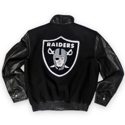 Las Vegas Raiders Varsity Wool & Leather Jacket