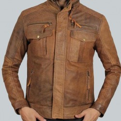 Light Brown Distressed Leather Motorcycle Jacket Light Brown Distressed Leather Motorcycle Jacket