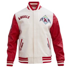 Los Angeles Angels Retro Classic Red Wool Varsity Jacket Los Angeles Angels Retro Classic Red Wool Varsity Jacket