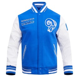 Los Angeles Rams Retro Classic Blue Wool Varsity Jacket Los Angeles Rams Retro Classic Blue Wool Varsity Jacket
