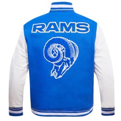 Los Angeles Rams Retro Classic Blue Wool Varsity Jacket Los Angeles Rams Retro Classic Blue Wool Varsity Jacket
