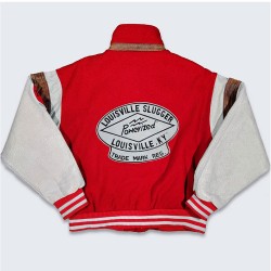 Louisville Slugger 80’s Red and Cream Varsity Jacket Louisville Slugger 80’s Red and Cream Varsity Jacket