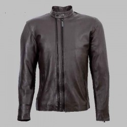 New Men Deosai Mocha Brown Cafe Racer Jacket