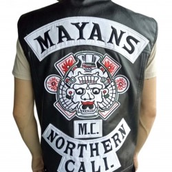 Mayans Southern Cali MC Leather Embroidered Biker Vest
