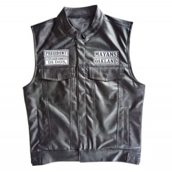 Mayans Southern Cali MC Leather Embroidered Biker Vest