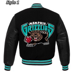 Memphis Grizzlies Black Varsity Jacket Memphis Grizzlies Black Varsity Jacket